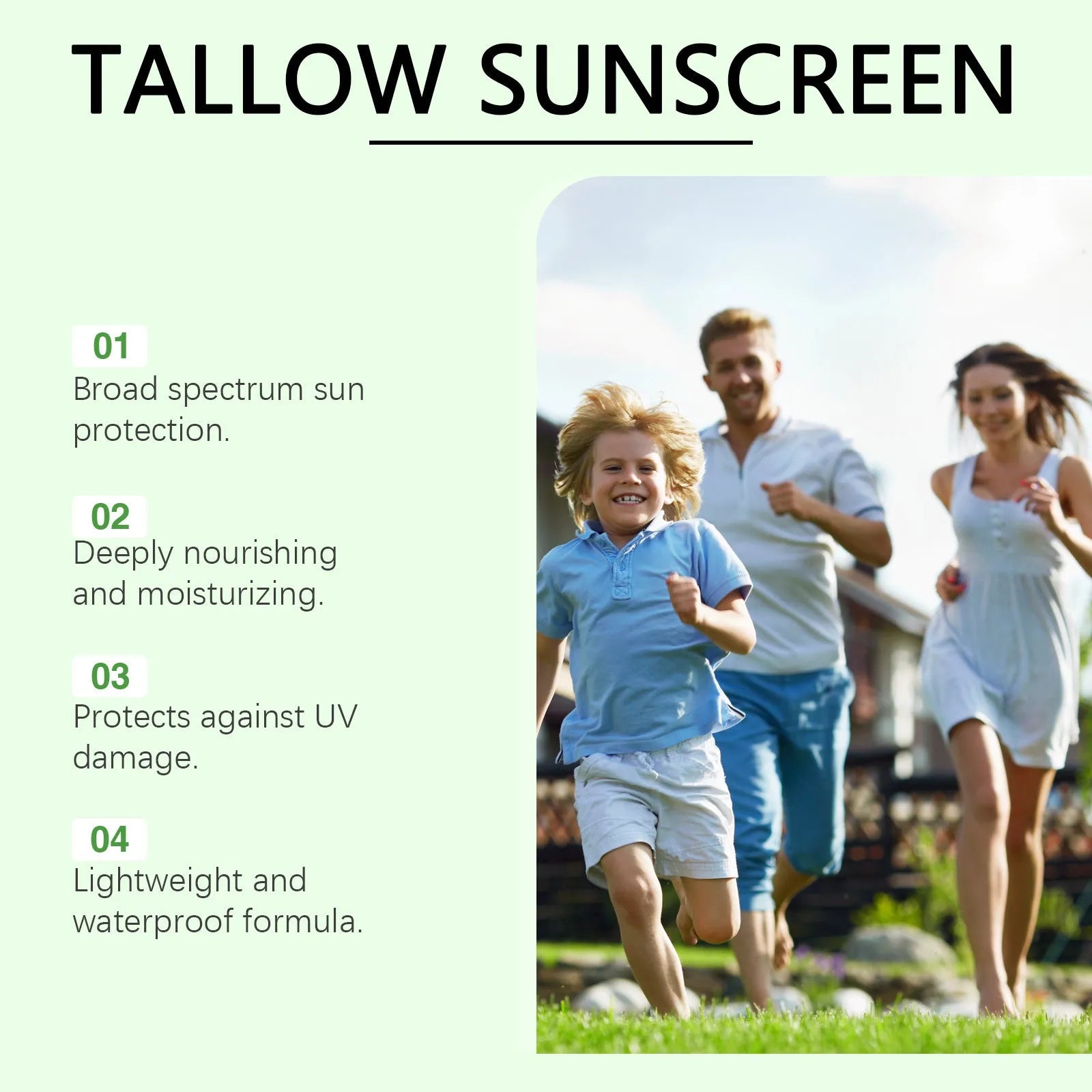60g tube of refreshing non-oily moisturizing sunscreen cream with hyaluronic acid and lemon extract