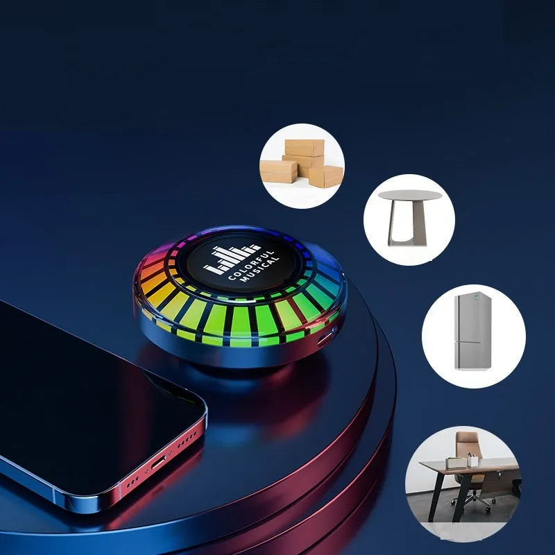 Voice control Bluetooth atmosphere lamp with polar light effect and 3.1cm cube design