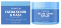 100g tube of facial scrub with walnut shell powder and citrus extracts on white background
