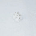 One pair of small black PU leather doll shoes for a 17cm high doll.