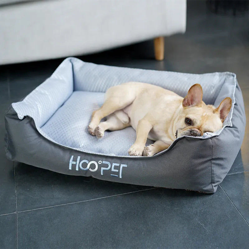 Soft summer cave-style pet bed with removable cover for small to large dogs and cats up to 30kg