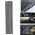 Perforated automotive colour changing film roll showing mesh design and dimensions