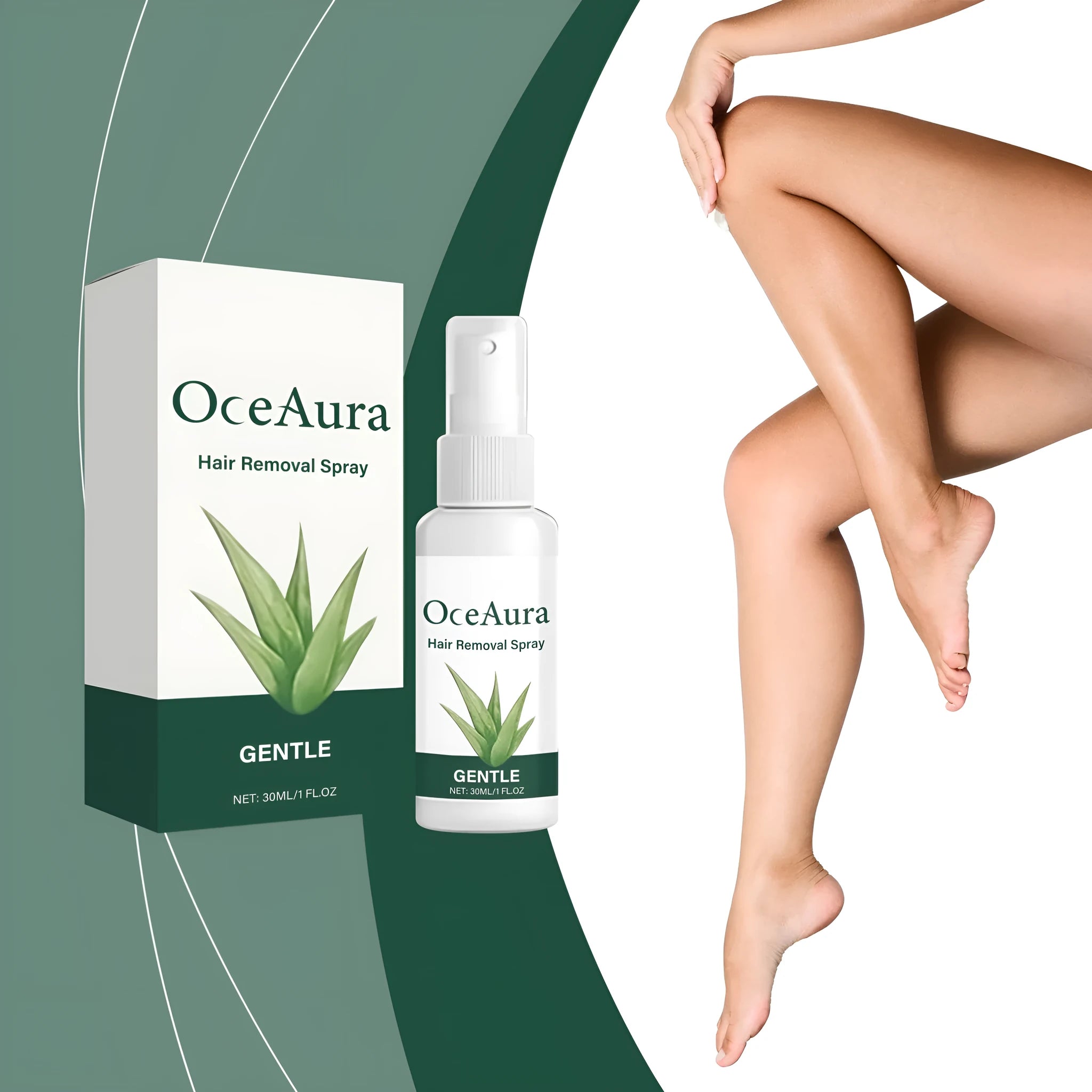 30ml moisturising hair removal spray with aloe and hyaluronic acid for smooth skin