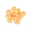 Acrylic four-leaf clover beads in mixed colours with frosted finish, 15mm diameter for jewellery making