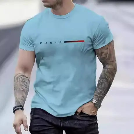 3D printed slim fit men's short sleeve top in mesh polyester, colour TY5741