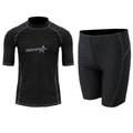 Men's quick-drying half sleeve swimsuit with separate top and pants for swimming and surfing