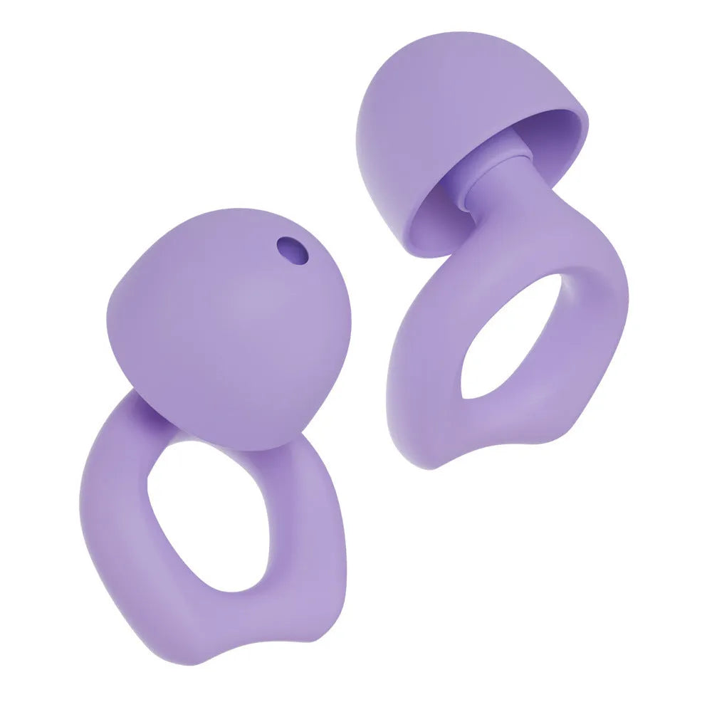 Super anti-noise silicone soundproof earplugs in black for sleep party work