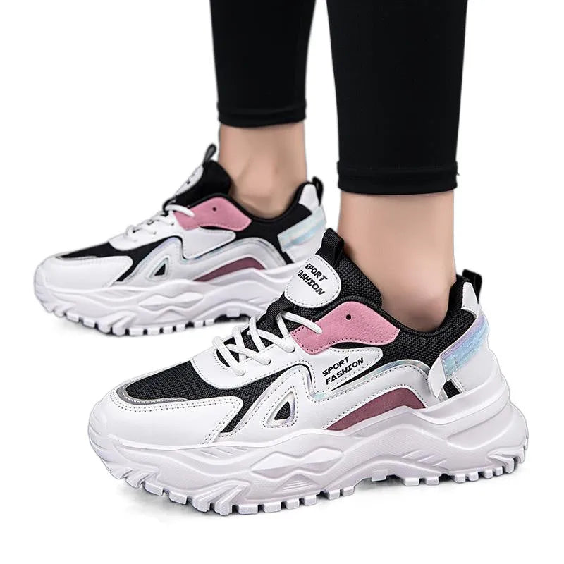 Beige green low top mesh casual shoes with rubber sole, flat heel, and round toe