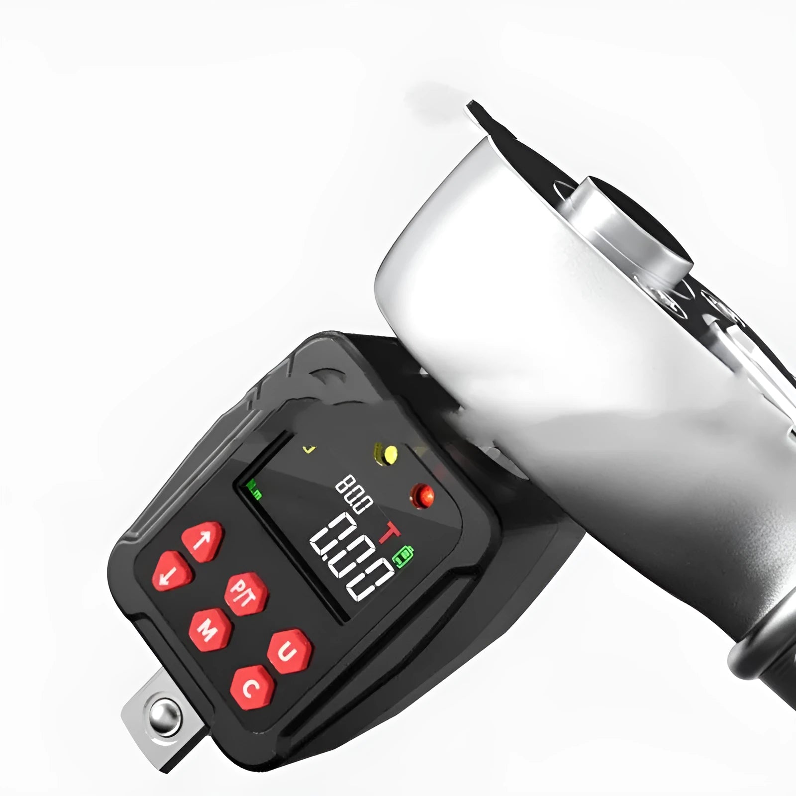 Digital torque meter with 1/2 inch drive and display head, 200Nm capacity three-piece set
