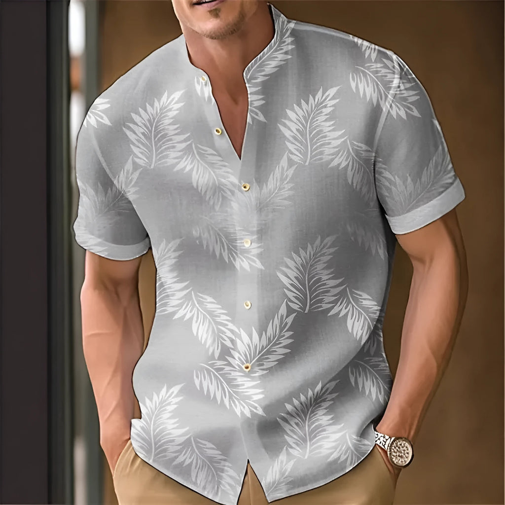 Casual men's polyester printed shirt in multiple colour options, sizes S to 4XL