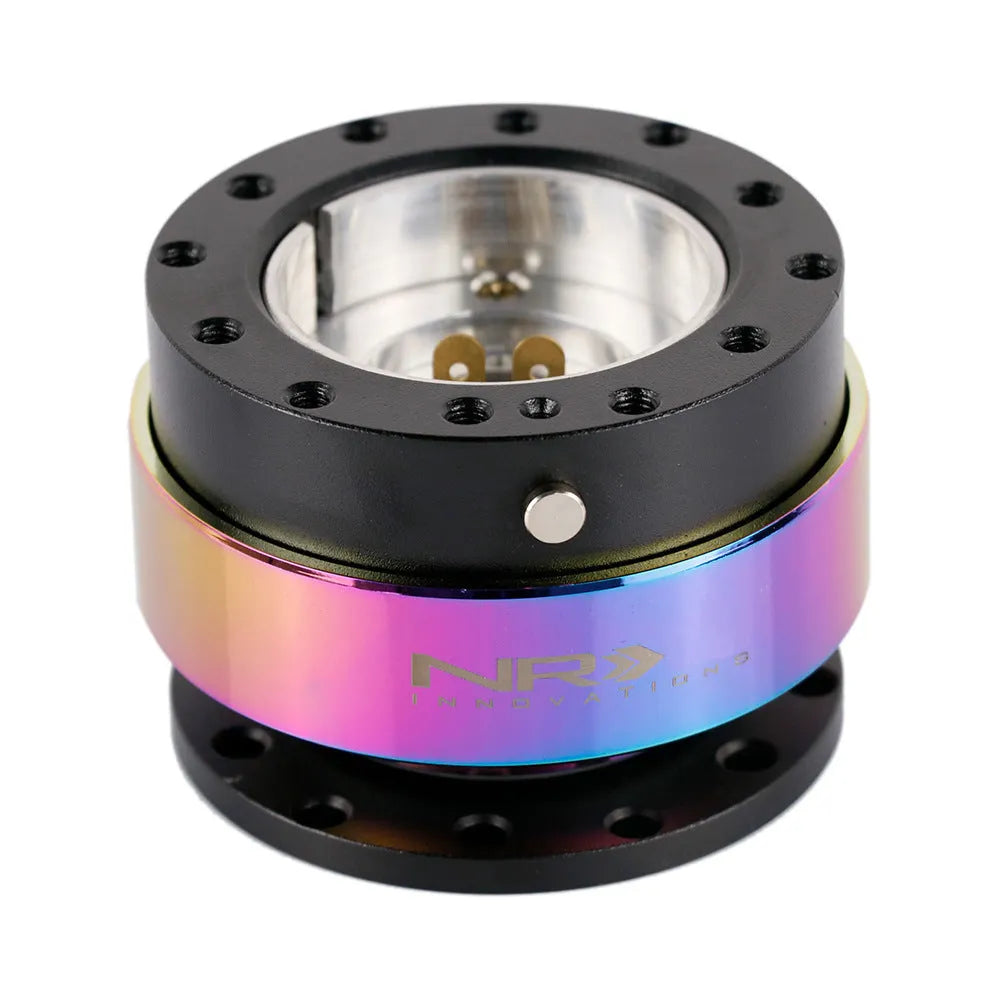 Colourful alloy quick-release steering wheel connection base with lock