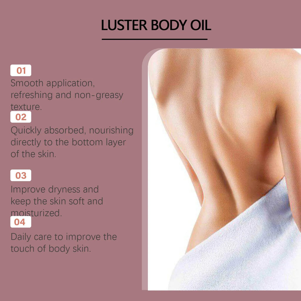 Gloss Care Body Massage Oil 100ml bottle with jojoba and sweet almond oils for skin glow