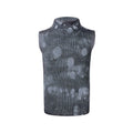 Men's silver pastebrushing wool vest sleeveless with stand collar pullover in black