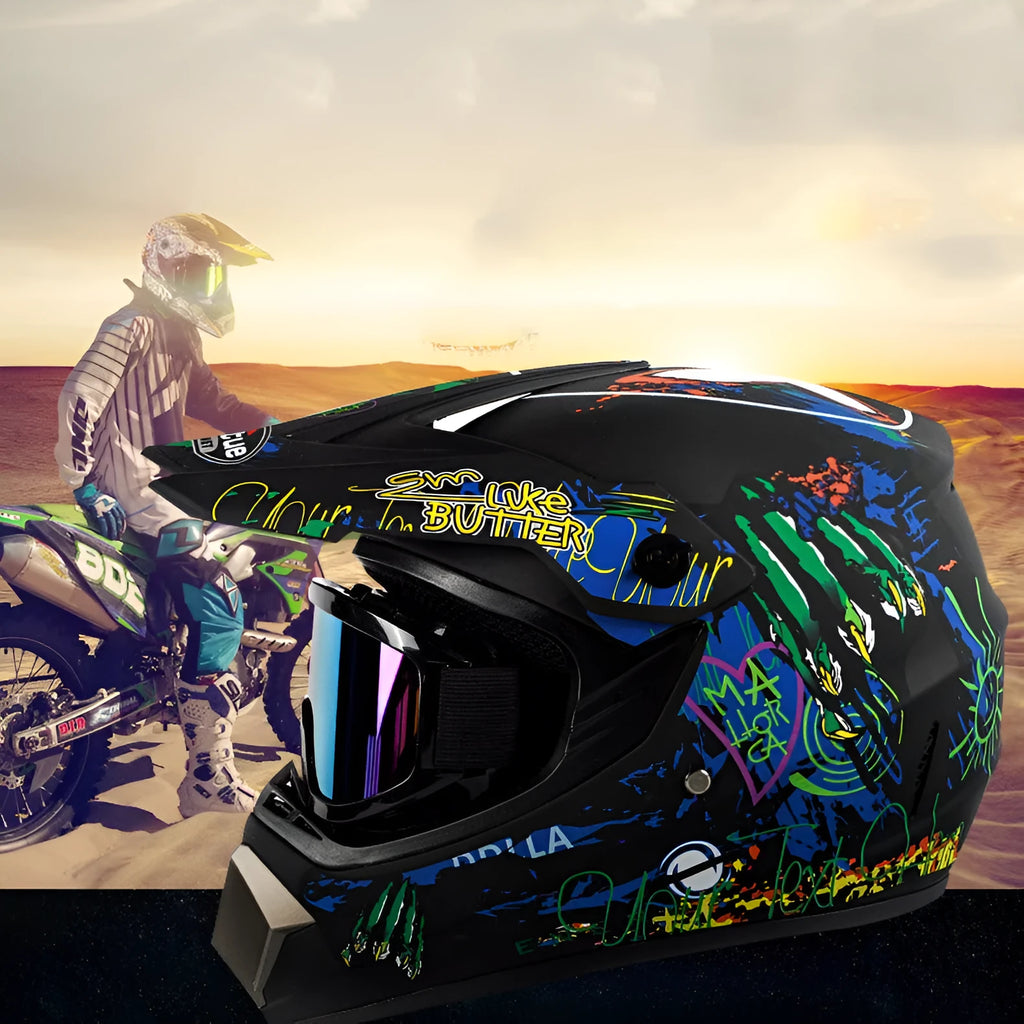 Kart cross-country ABS helmet available in multiple sizes and colours for adults