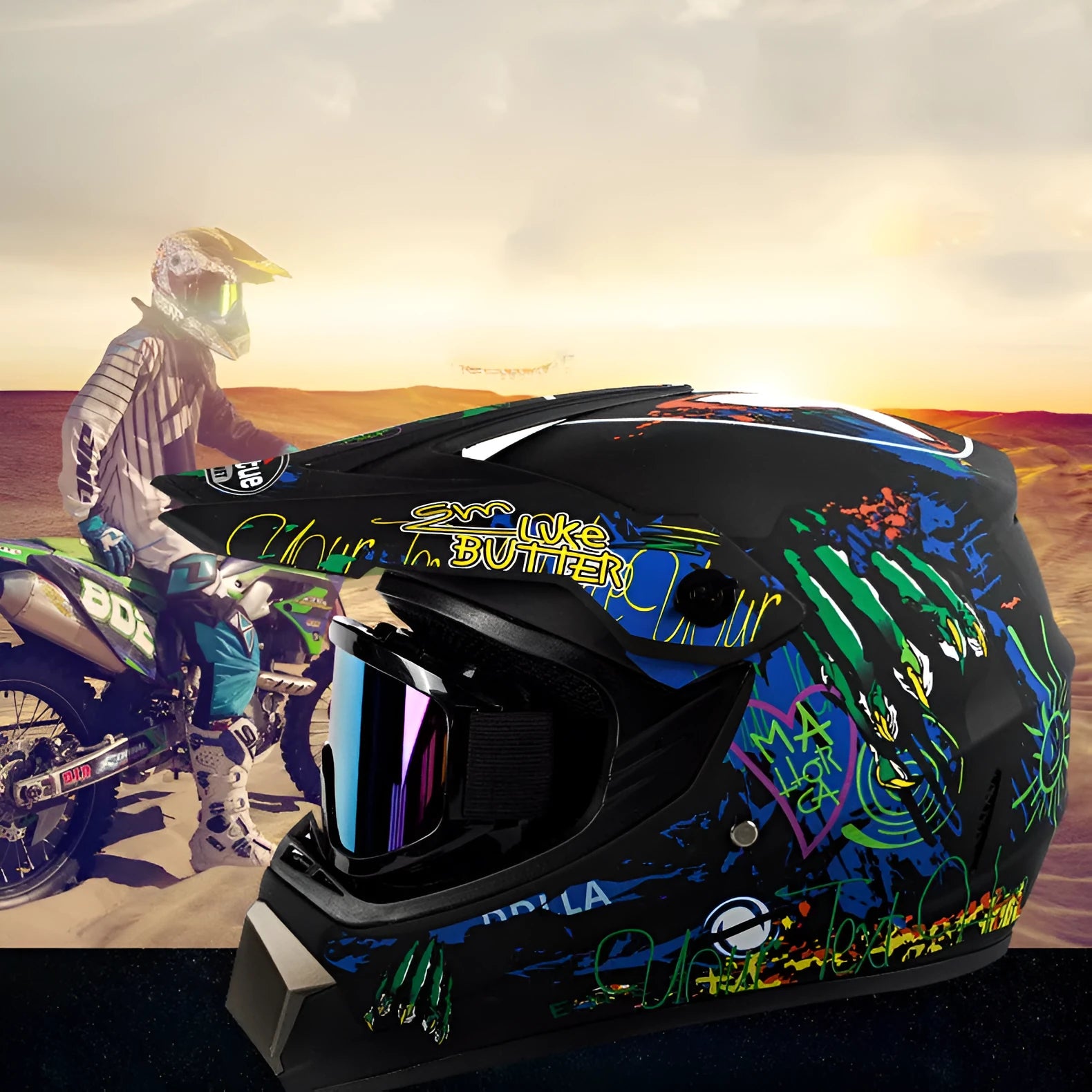 Kart cross-country ABS helmet available in multiple sizes and colours for adults