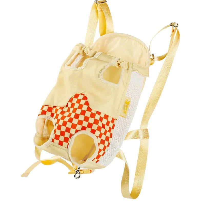 Pet Chest Go Out portable cat backpack in purple mist grape colour made from non-woven polyester canvas