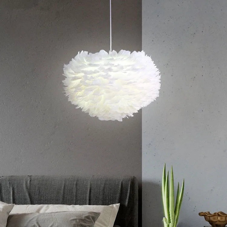 Modern minimalist iron and PVC chandelier in grey with remote control and Tmall Genie smart compatibility