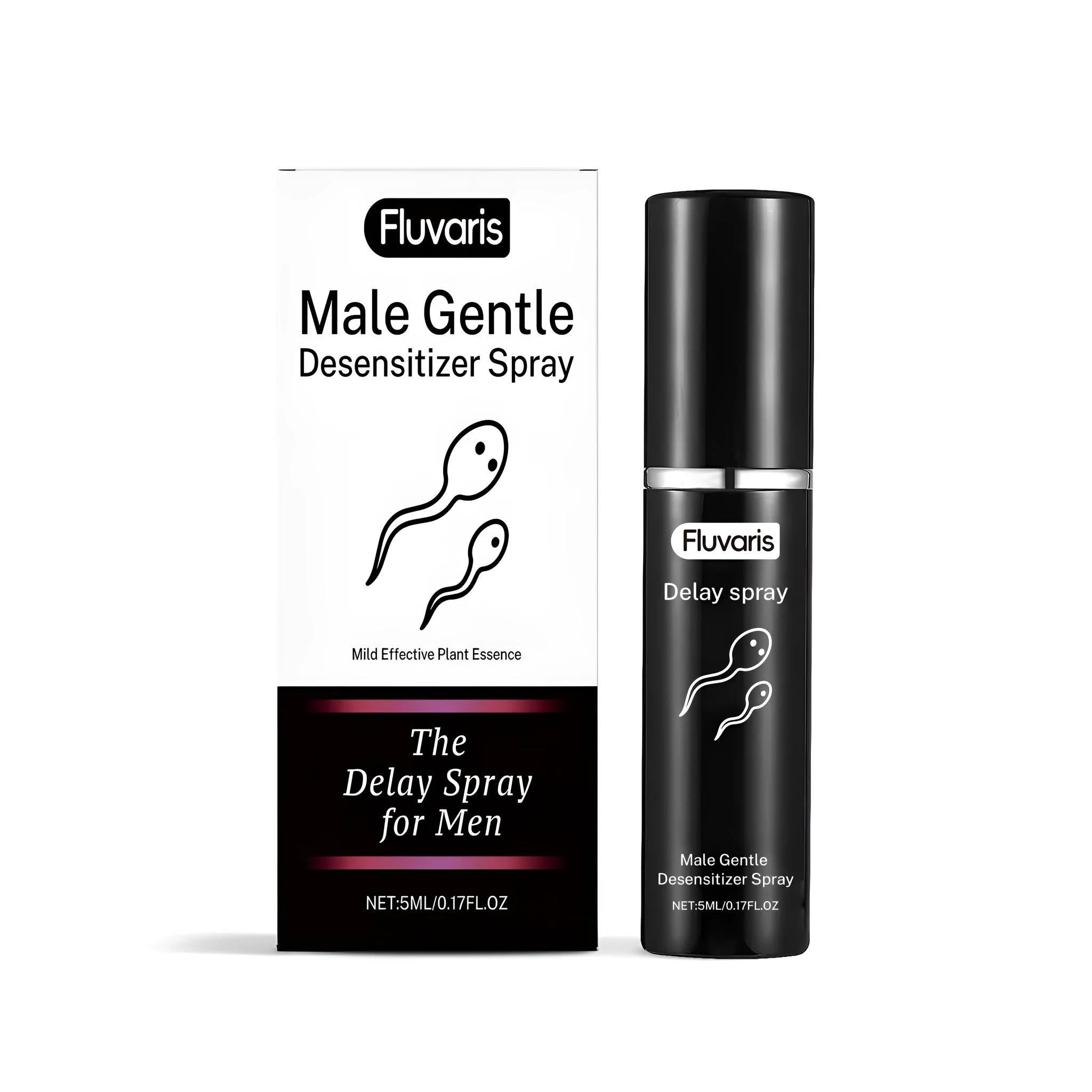 Men's 5ml care spray with ginger extract in a compact bottle for intimate freshness and refreshment