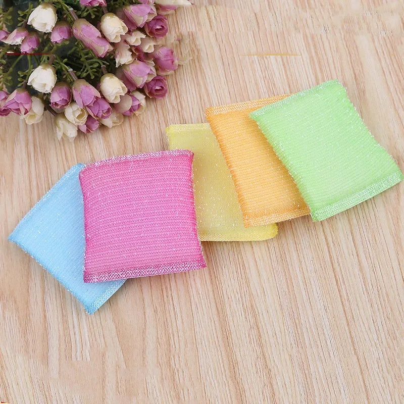 Fine stripe scrubbing King sponge mop in macaron colours, showing pinstripe fabric surface.