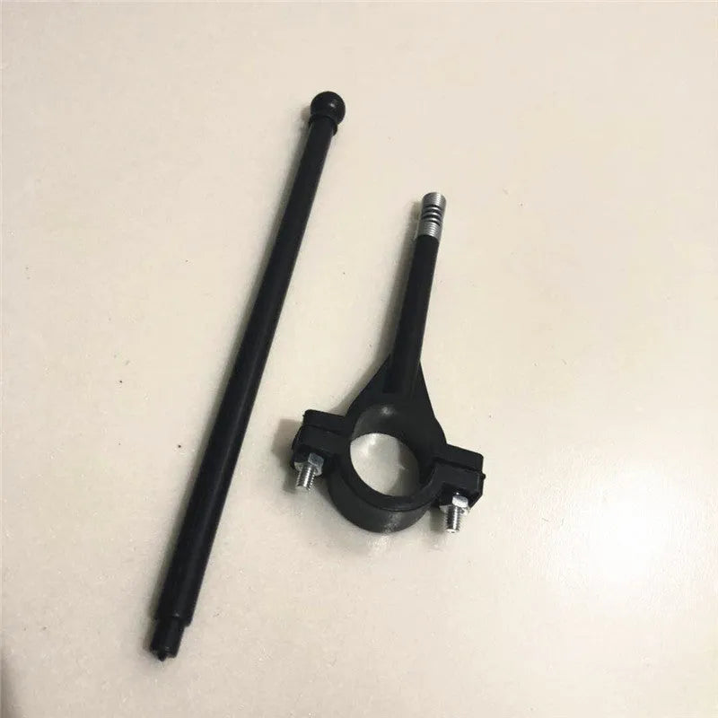 Handlebar flagpole with plastic pole and square polyester flag for bicycle and motorcycle attachment