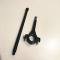 Handlebar flagpole with plastic pole and square polyester flag for bicycle and motorcycle attachment