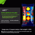 Formaldehyde-free glutinous rice wallpaper adhesive in clean smell variant with 3-roll packaging