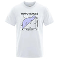 Funny Hippotenuse Opposite Adjacent printed maths t-shirt in loose fit, shown in army green colour.