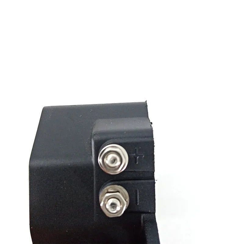 Black GQ-208A universal reversing horn for 12-80V vehicle systems.