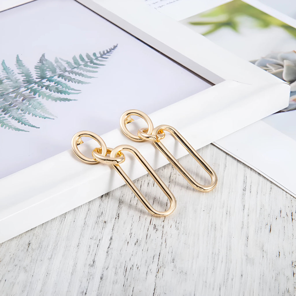 Geometric sterling silver needle coloured women's hoop earrings with ring and line design
