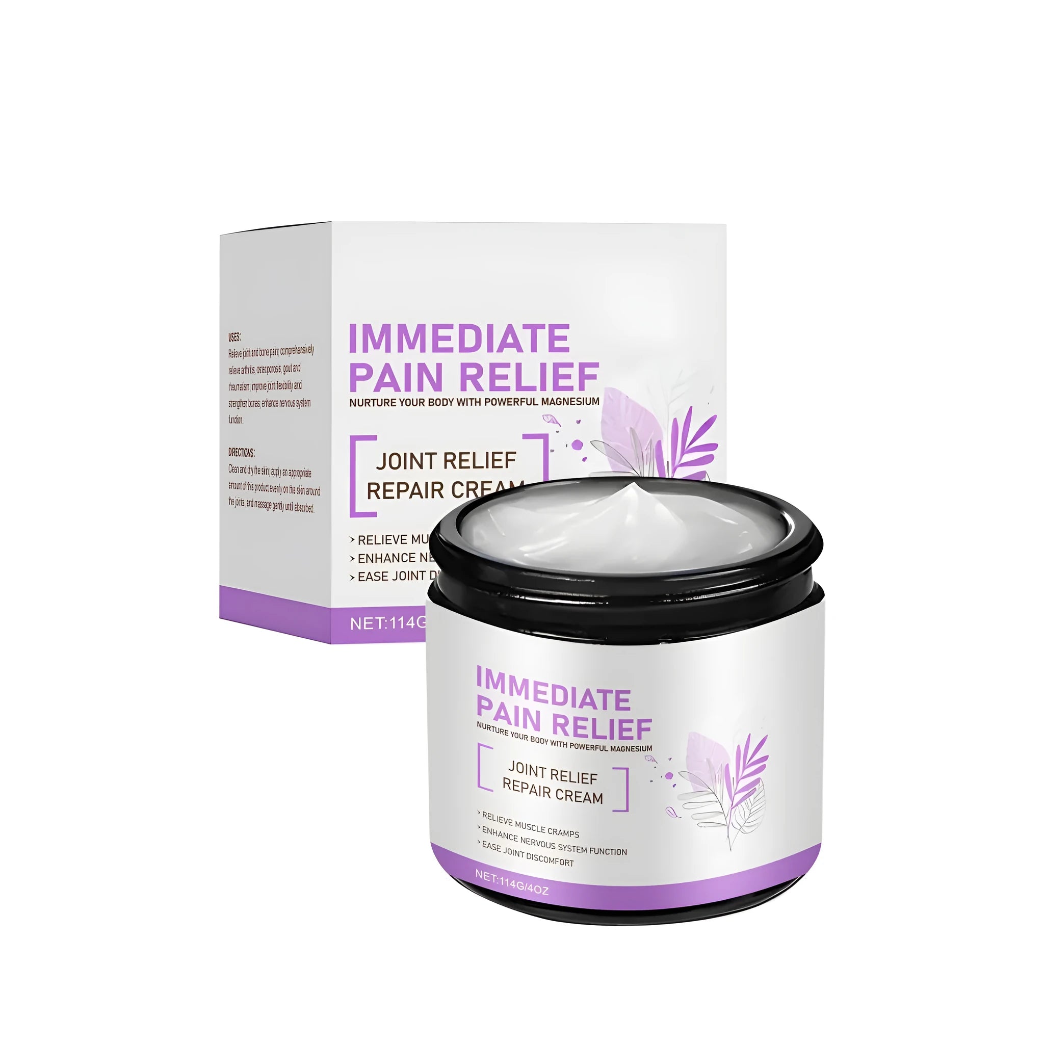 Body relaxing magnesium cream with mint leaves and arnica 114g tube