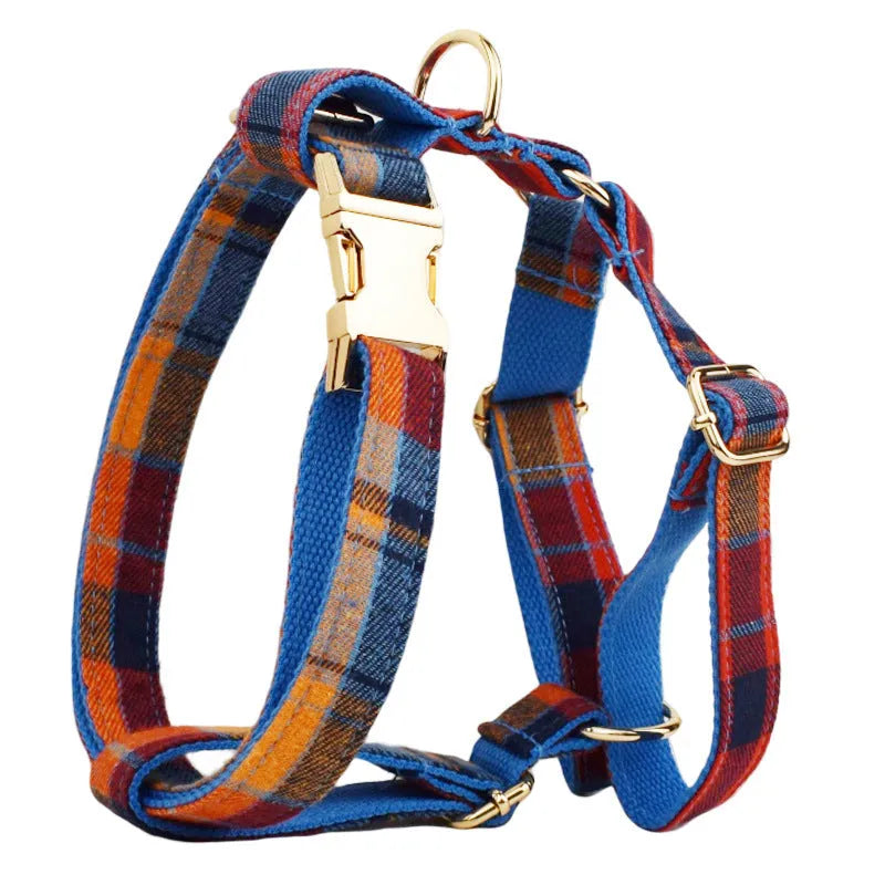 Fashion bow gentleman pet collar four-piece set including collar leash bow and vest in cloth for dogs size XS to XL
