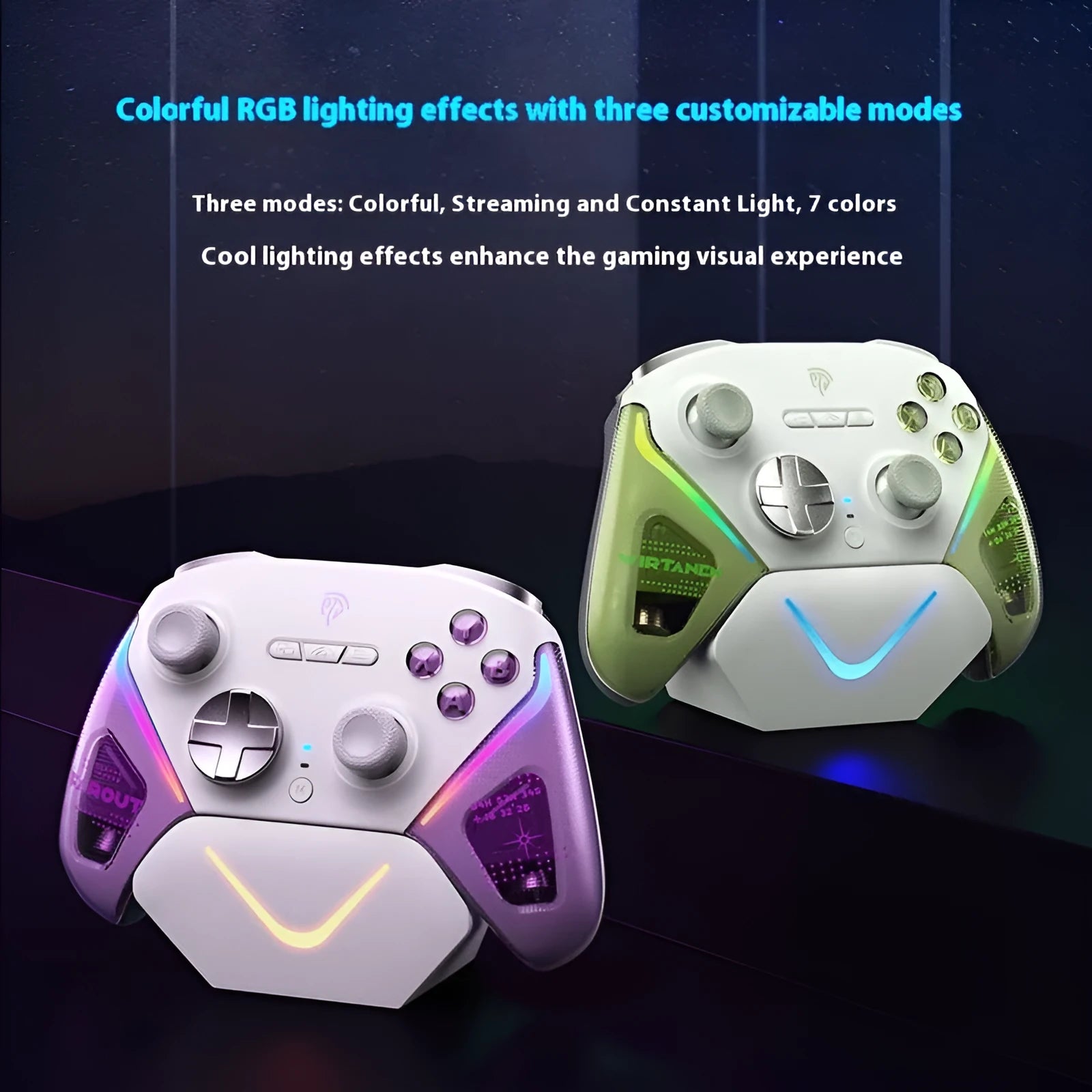 Rocker Smart game controller charging dock station in black, green, or purple with Type-C port
