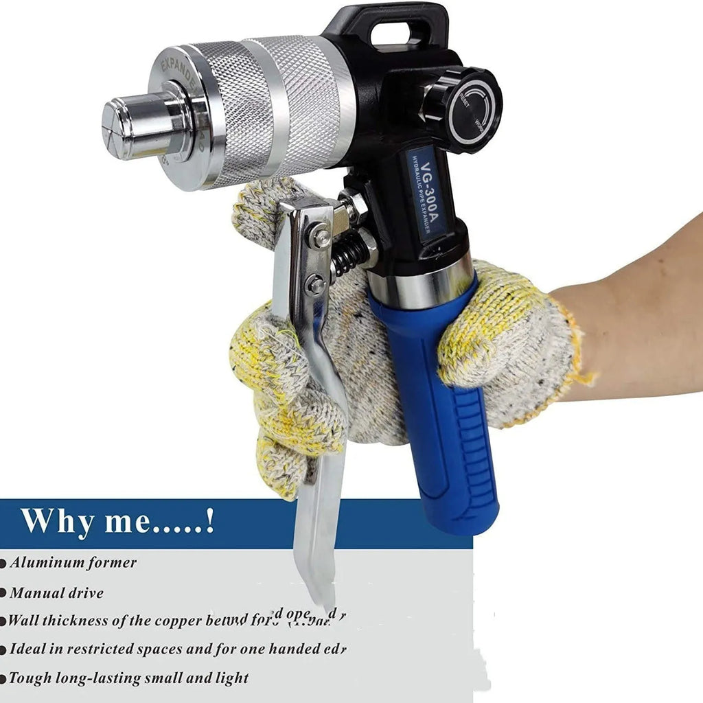 Hydraulic tube expander refrigeration tool with high-strength alloy steel construction in VG-300 style