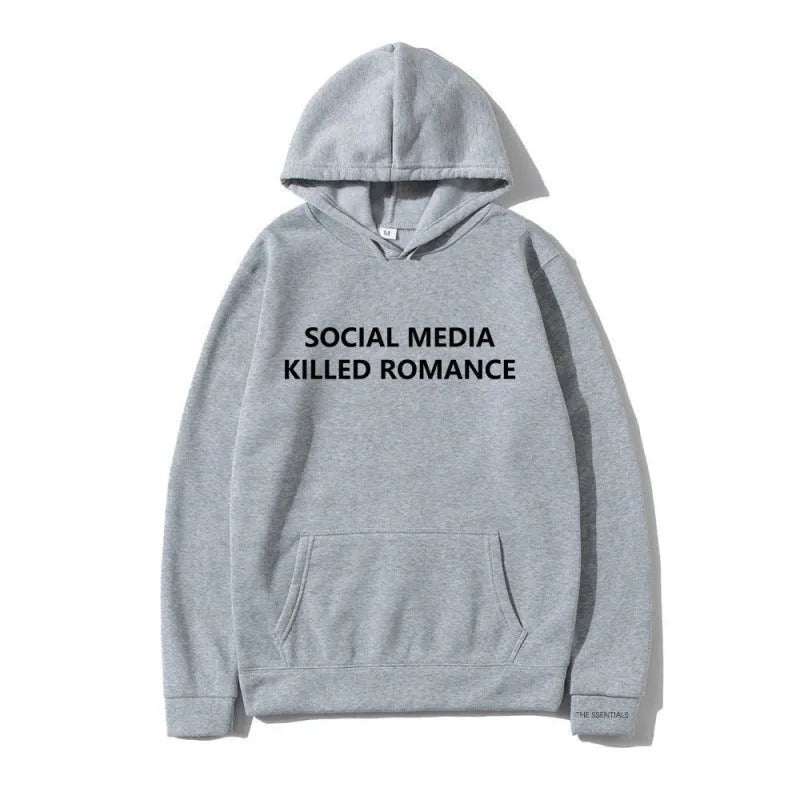 Spring letter pattern printed hoodie for men – long sleeve pullover polyester slim fit front view