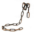 Odd suspension iron chain wine rack bracket in copper finish, 20x14x21cm, wall mounted with metal chain