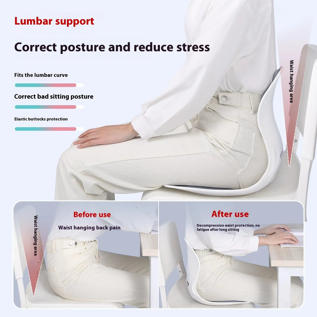 Japanese style lumbar support cushion in grey or black with PE construction and sponge filler