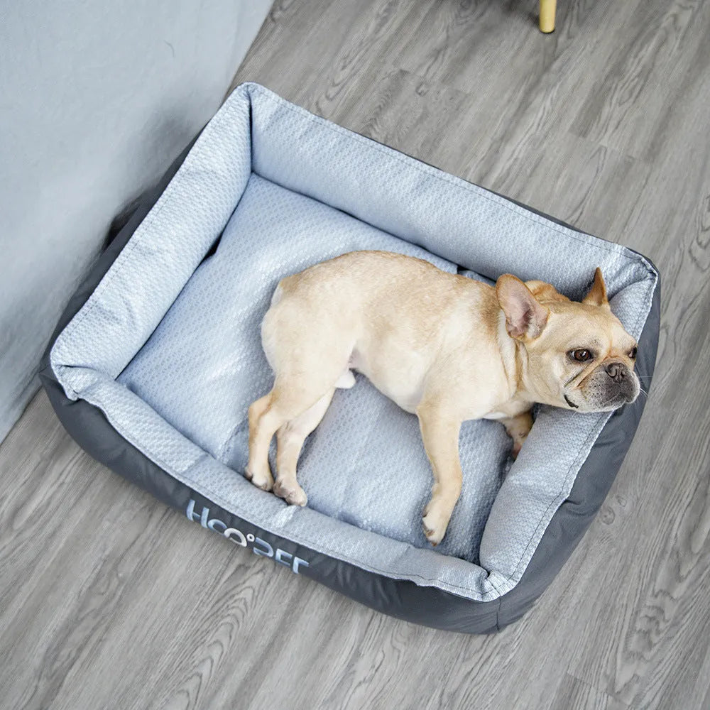 Soft summer cave-style pet bed with removable cover for small to large dogs and cats up to 30kg