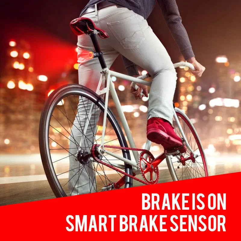 Smart brake sensing USB charging bicycle taillight with aluminium alloy shell