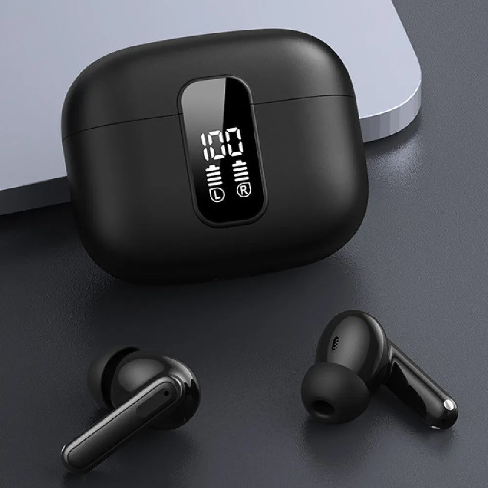 Y40 true wireless Bluetooth earphone in charging compartment with dual noise cancellation feature