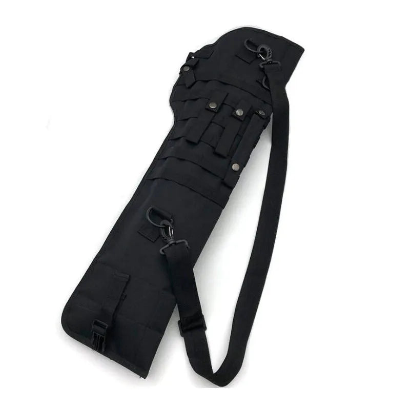 Tactical single shoulder hunting knife bag in Oxford cloth with shoulder strap, 72x25x3cm, green colour