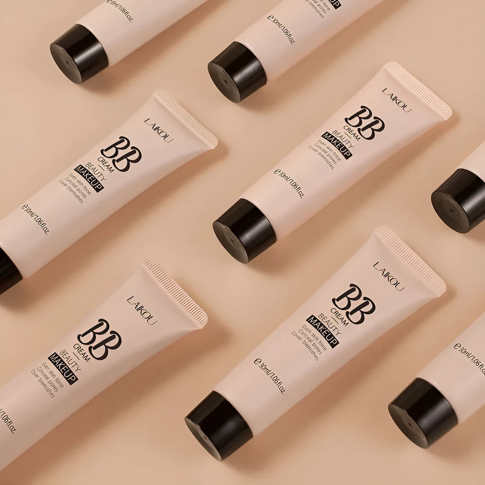 30ml tube of BB cream available in nine colours including ivory, natural, and chocolate shades