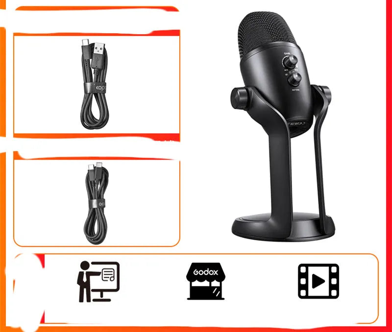 K Song God Cow UMIC82 noise-cancelling wireless microphone with plug-and-play compatibility