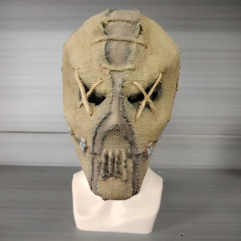 Latex scar skull Halloween mask head cover showing horror design details and flexible material