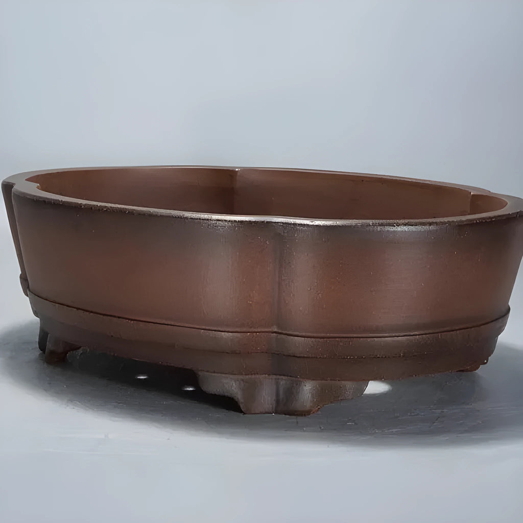 Classical purple clay bonsai flower pot measuring 50x39x16cm