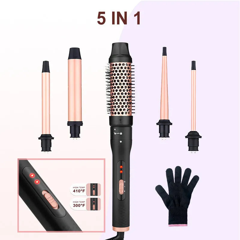 All-in-one three-tube water wave hair curler set with voltage options EU UK US 220V 230V 110V