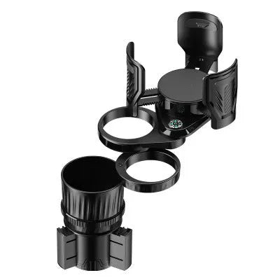 Carbon fibre black car water cup holder with retractable bottom adjustment