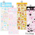 PVC waterproof cartoon stickers for diary and planner decoration with adhesive backing