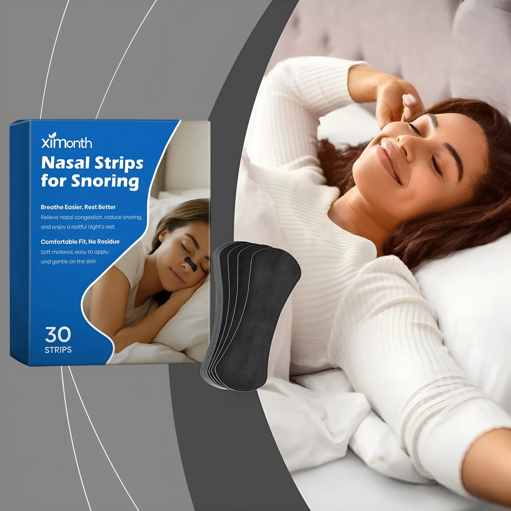 Anti-snoring nose strips 30 pack clear adhesive nasal dilators for night sleep comfort