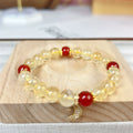 Handcrafted citrine crystal bracelet for women, niche style handmade jewellery
