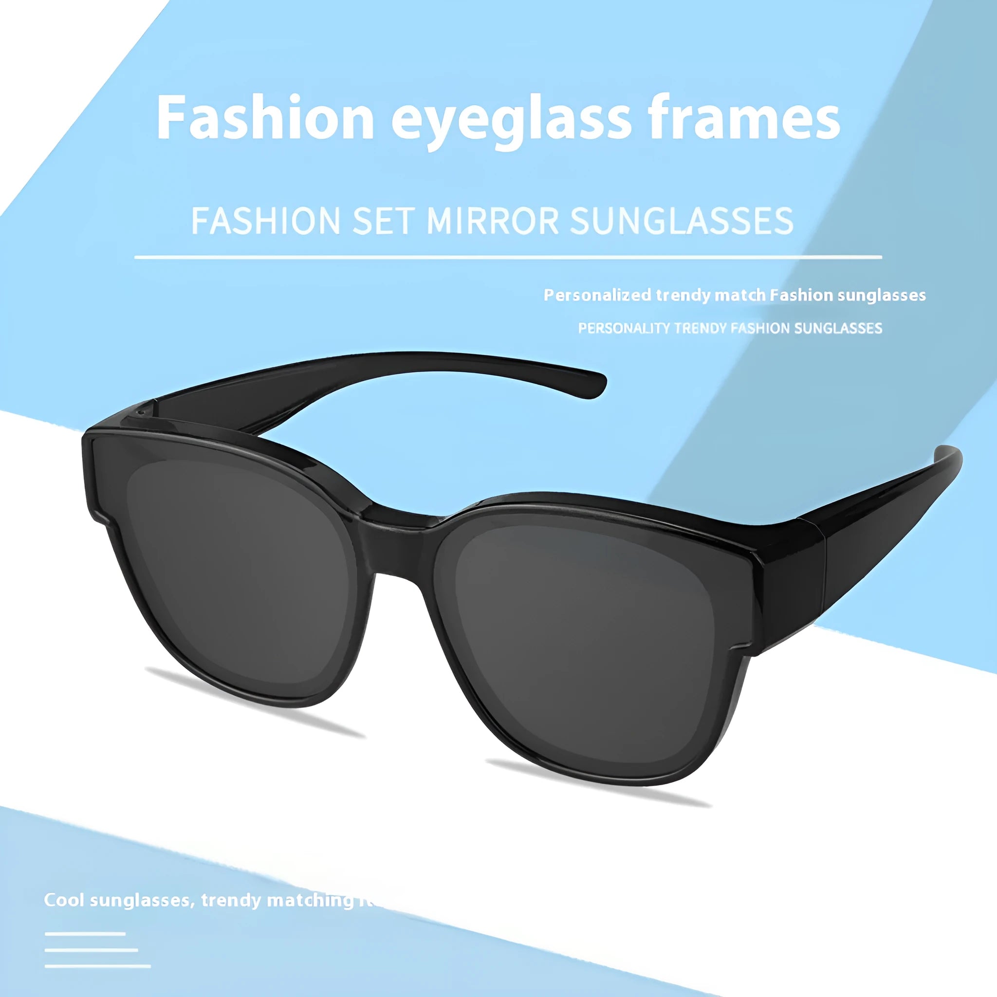 Women's TR polarised sunglasses with black frame and gray film lenses for outdoor sun protection and glare reduction